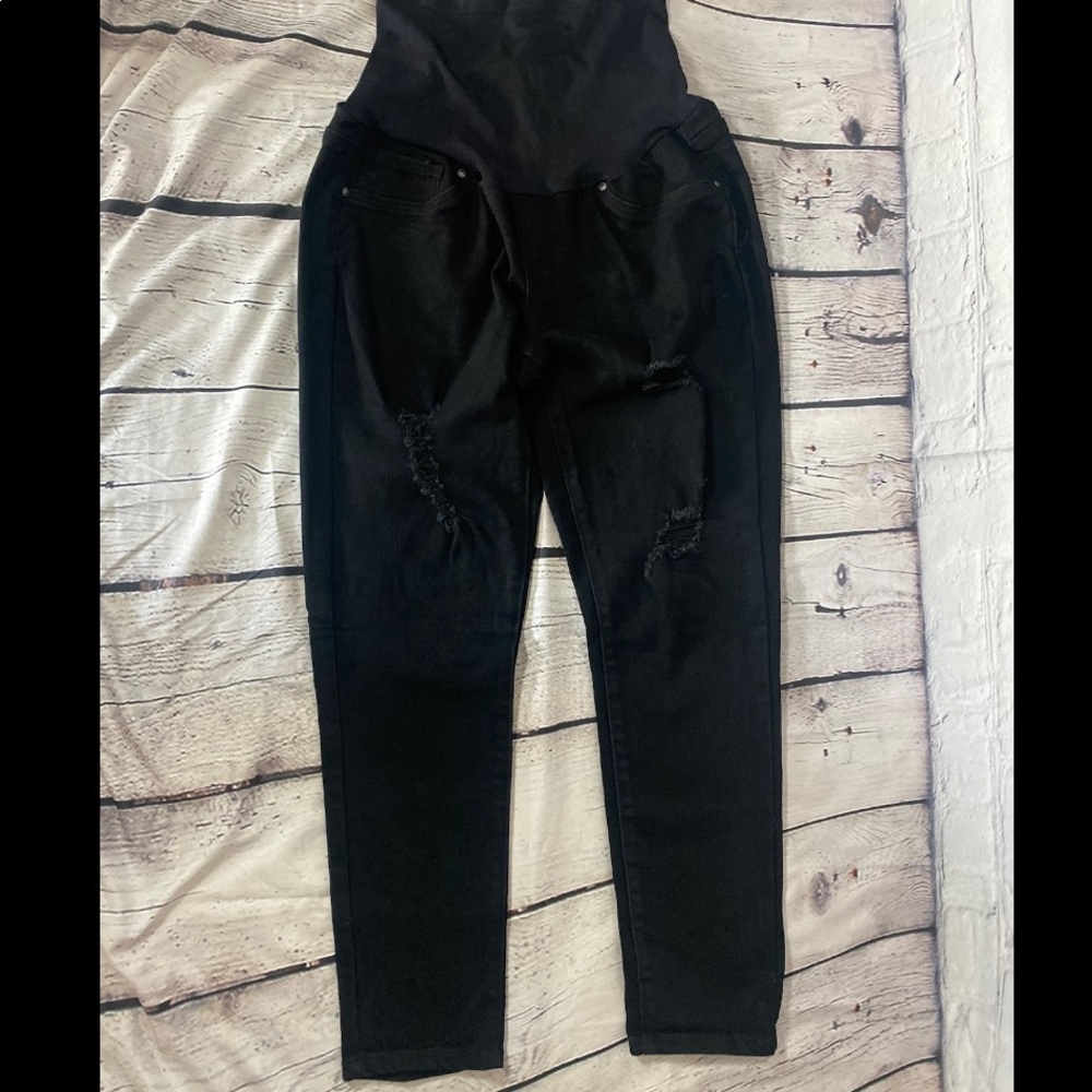 Maternity Distressed Jeans